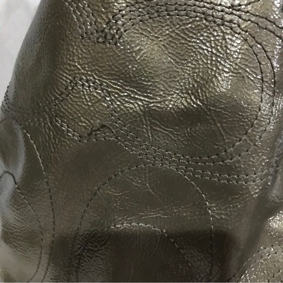 Coach Gray Patent Leather Kisslock Satchel Bag F15658 - Picture 7 of 16